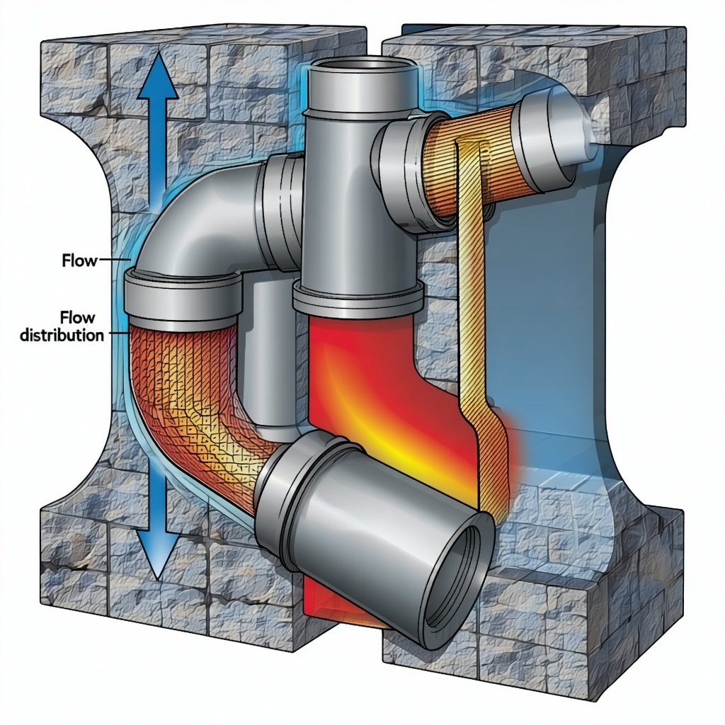 Flow Distribution in Catalytic Converter